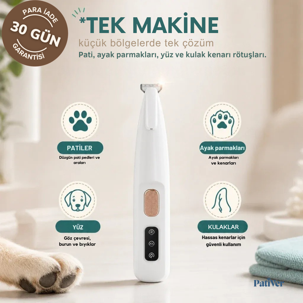 🐾 Pativer™ | Evcil Hayvan Detay Bakım ve Tıraş Makinesi